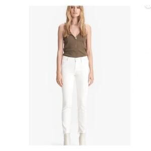 MOTHER White Ankle & Cropped Jeans